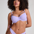 Usztywniany top bikini z fiszbinami Scallop, Fioletowy