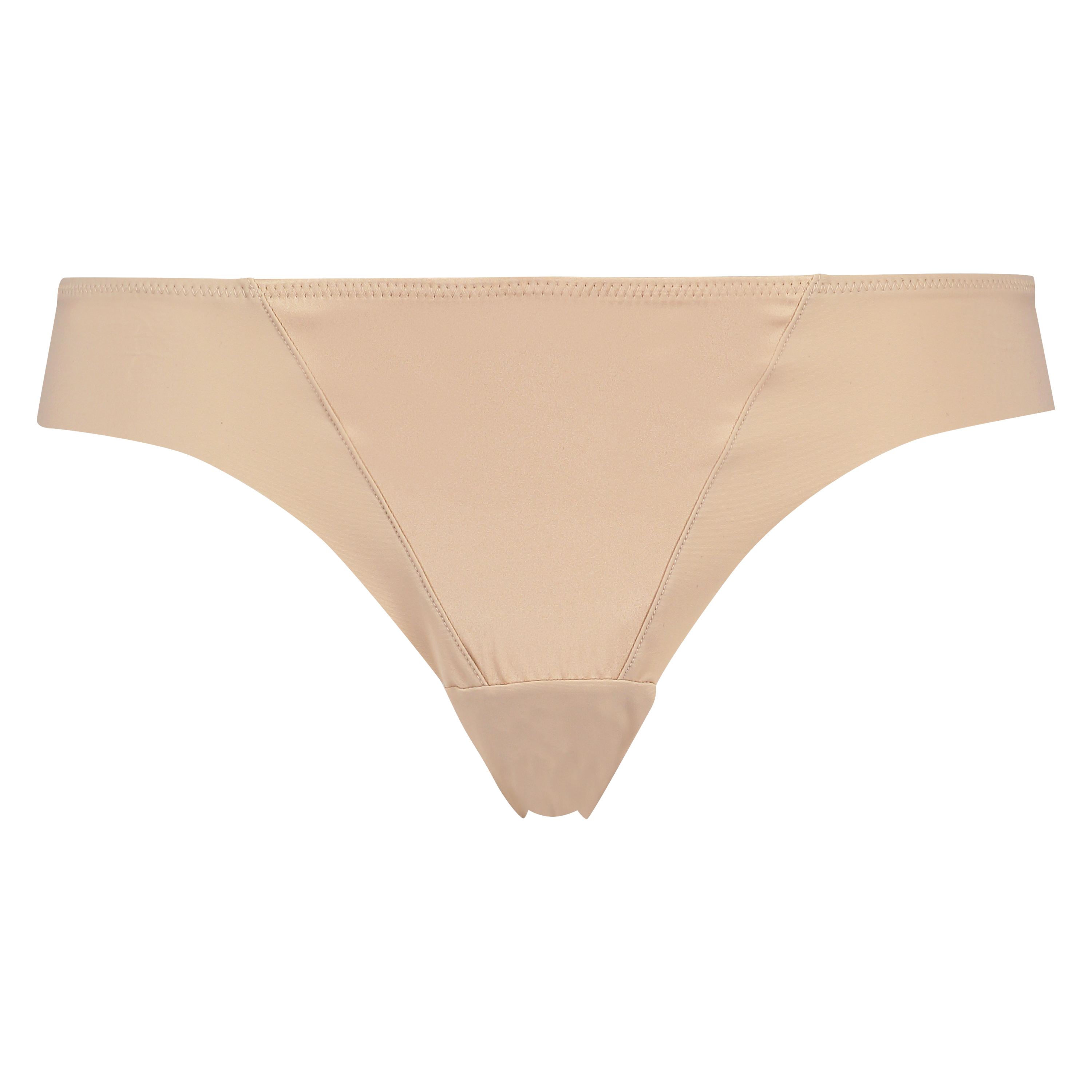 Satin fleece thong, Beżowy, main