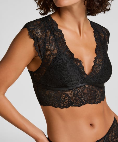 Biustonosz bralette Posie, Czarny