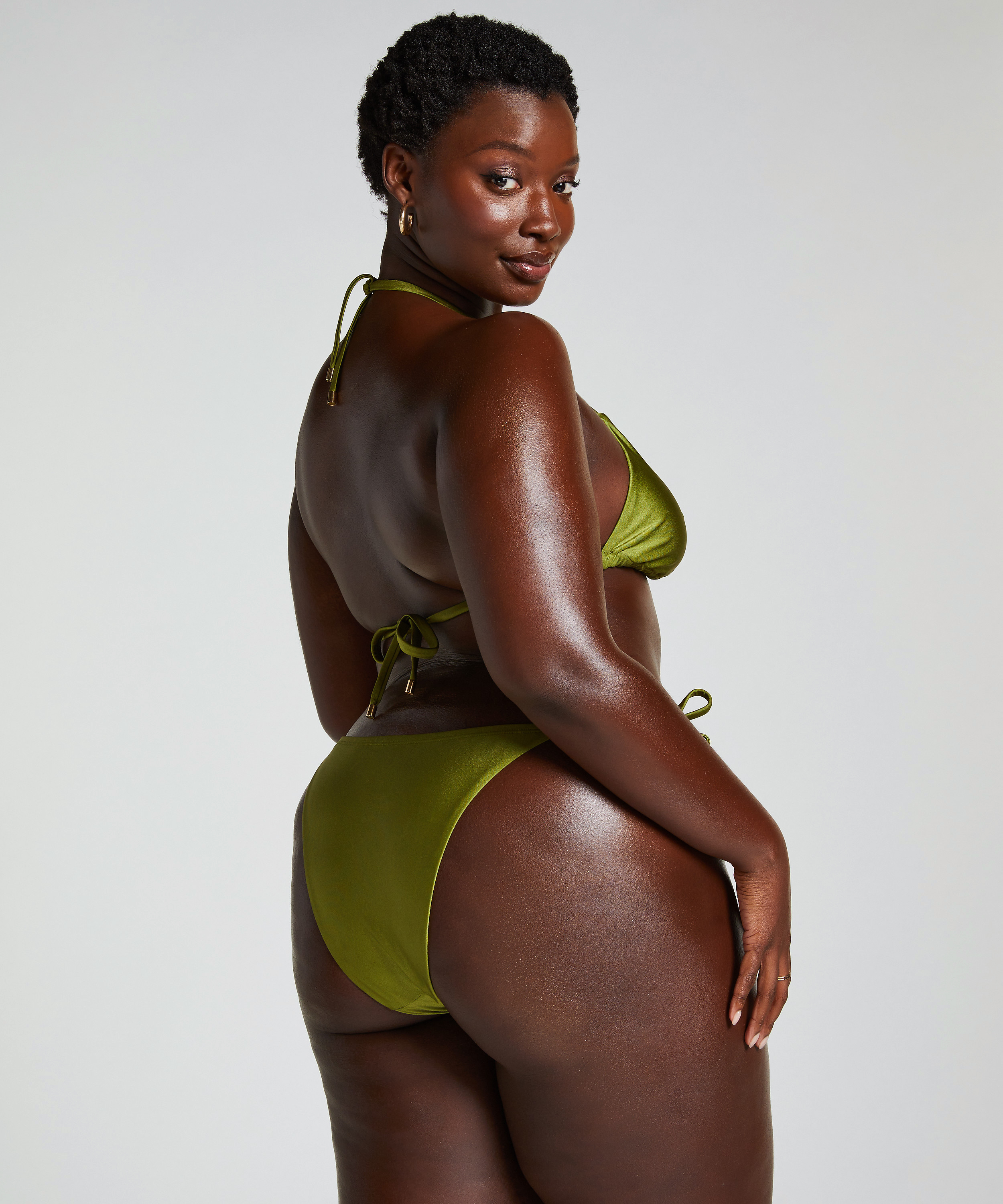 Majtki Bikini Wysoko Krojona Yucatan, Zielony, main