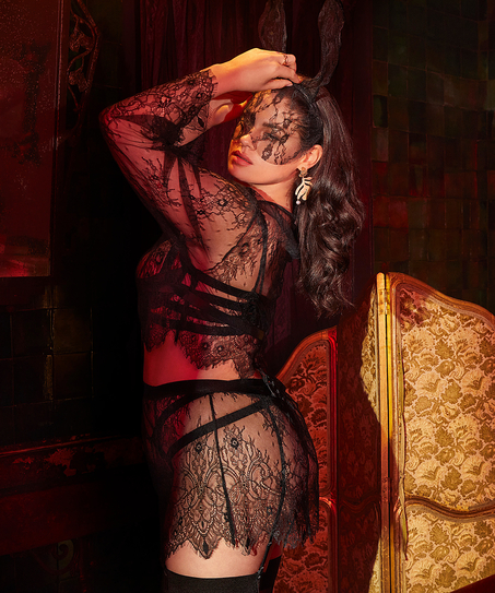 Koronkowa sp&oacute;dnica, Czarny