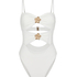 G&oacute;ra od Bikini Bandeau Crinkle, Biały
