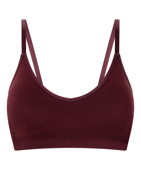 Tr&oacute;jkątny biustonosz bralette Dide, Czerwony