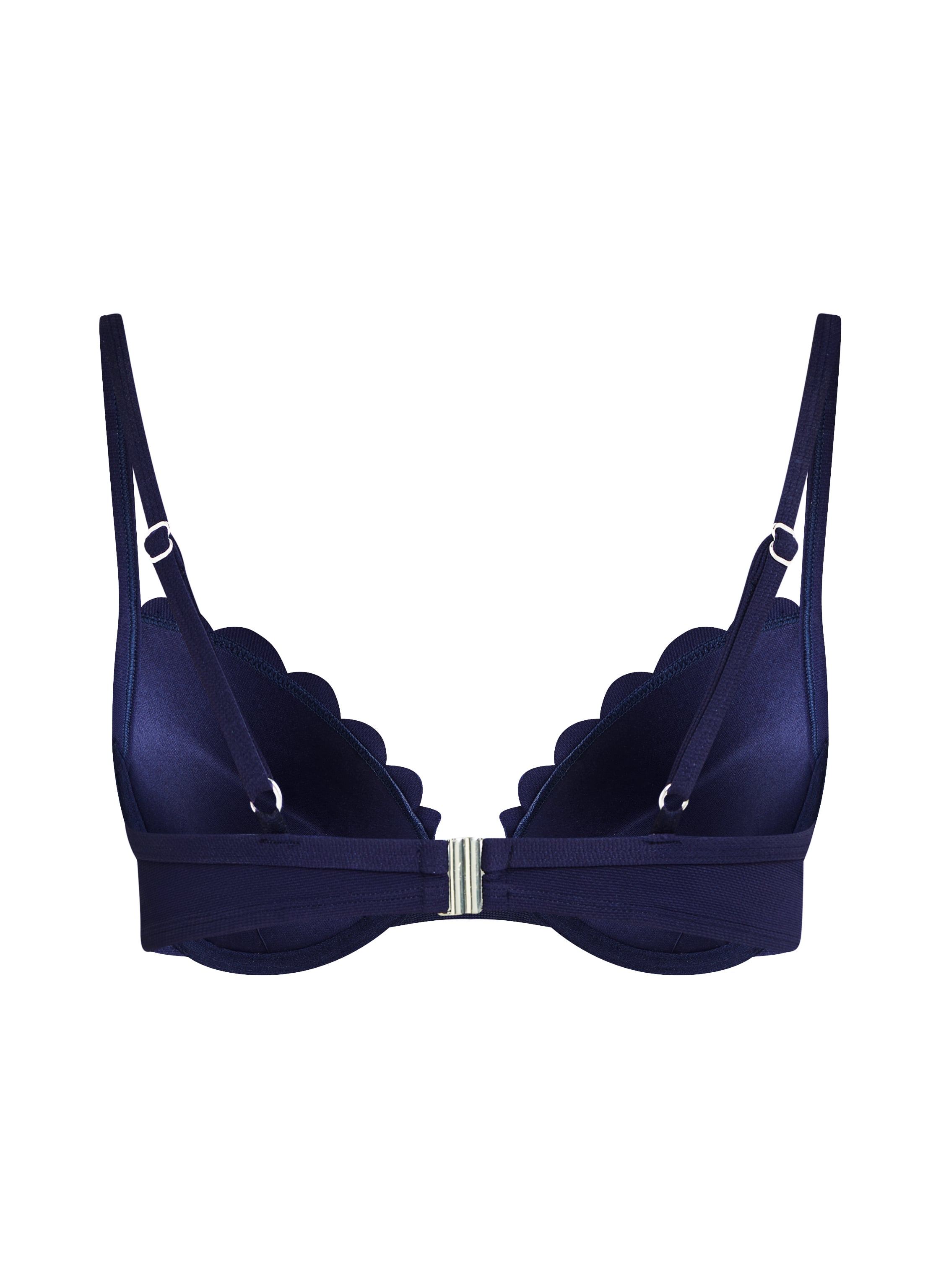G&oacute;ra od bikini push-up z fiszbinami, z falowanym brzegiem, miseczki A &ndash; E, Niebieski, main