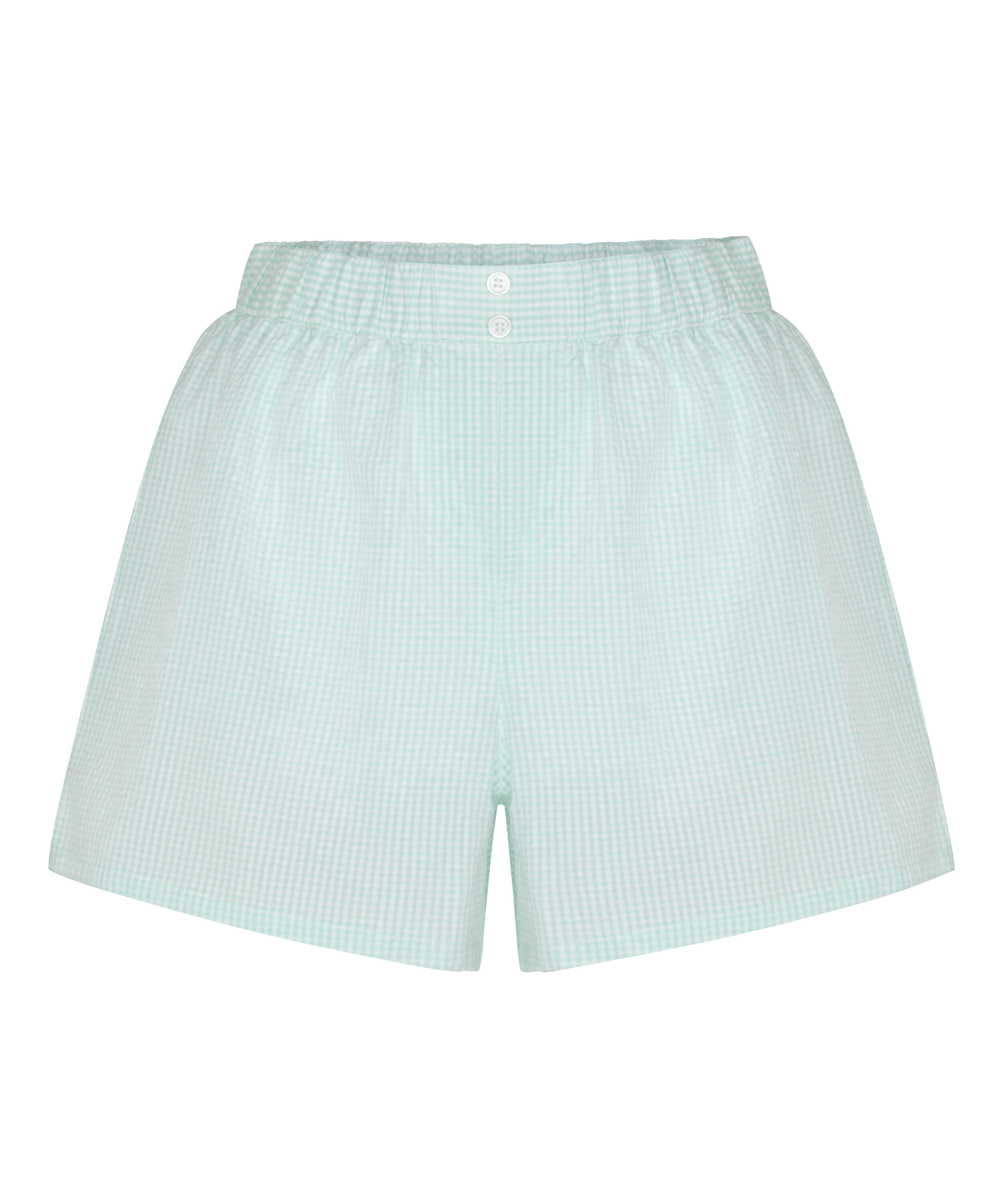 Szorty Piżamowe Seersucker, Zielony