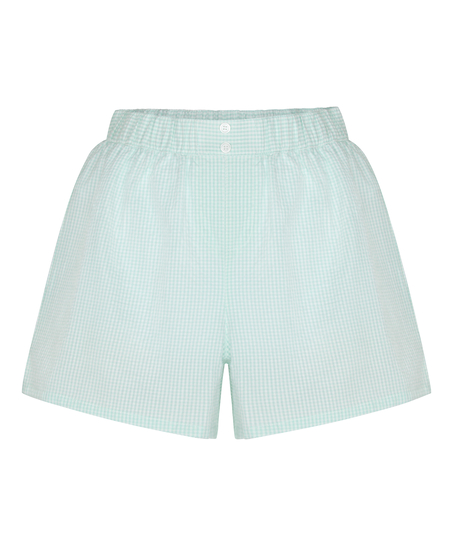 Szorty Piżamowe Seersucker, Zielony