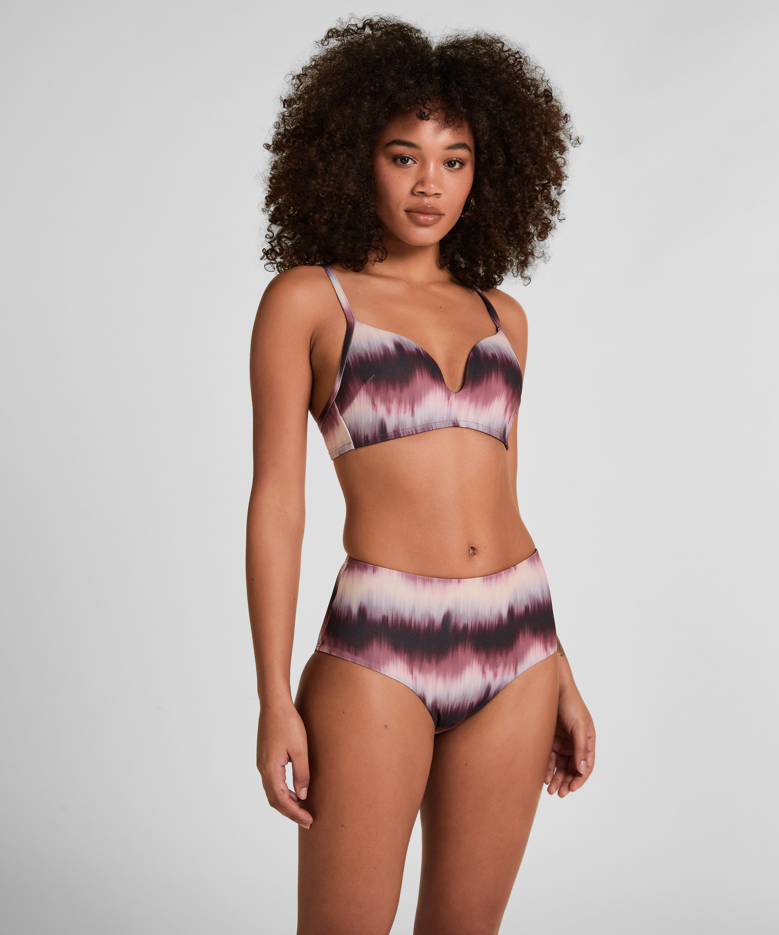 Wyściełany G&oacute;ra Bikini Bez Fiszbin Mauritius, Fioletowy, main