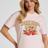 T-shirt z Nadrukiem, R&oacute;żowy