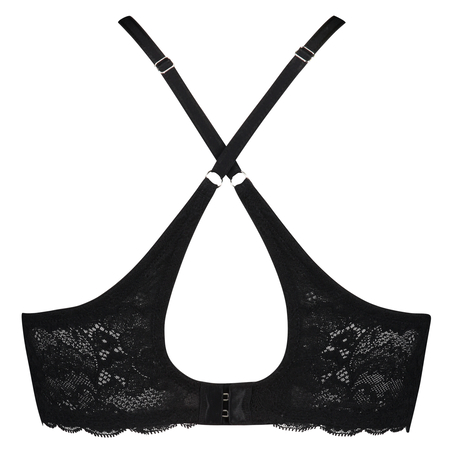 Hope Lace Padded Non-Underwired Bra, Czarny