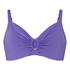 Nieusztywniona g&oacute;ra od bikini z fiszbinami Luxe, Fioletowy