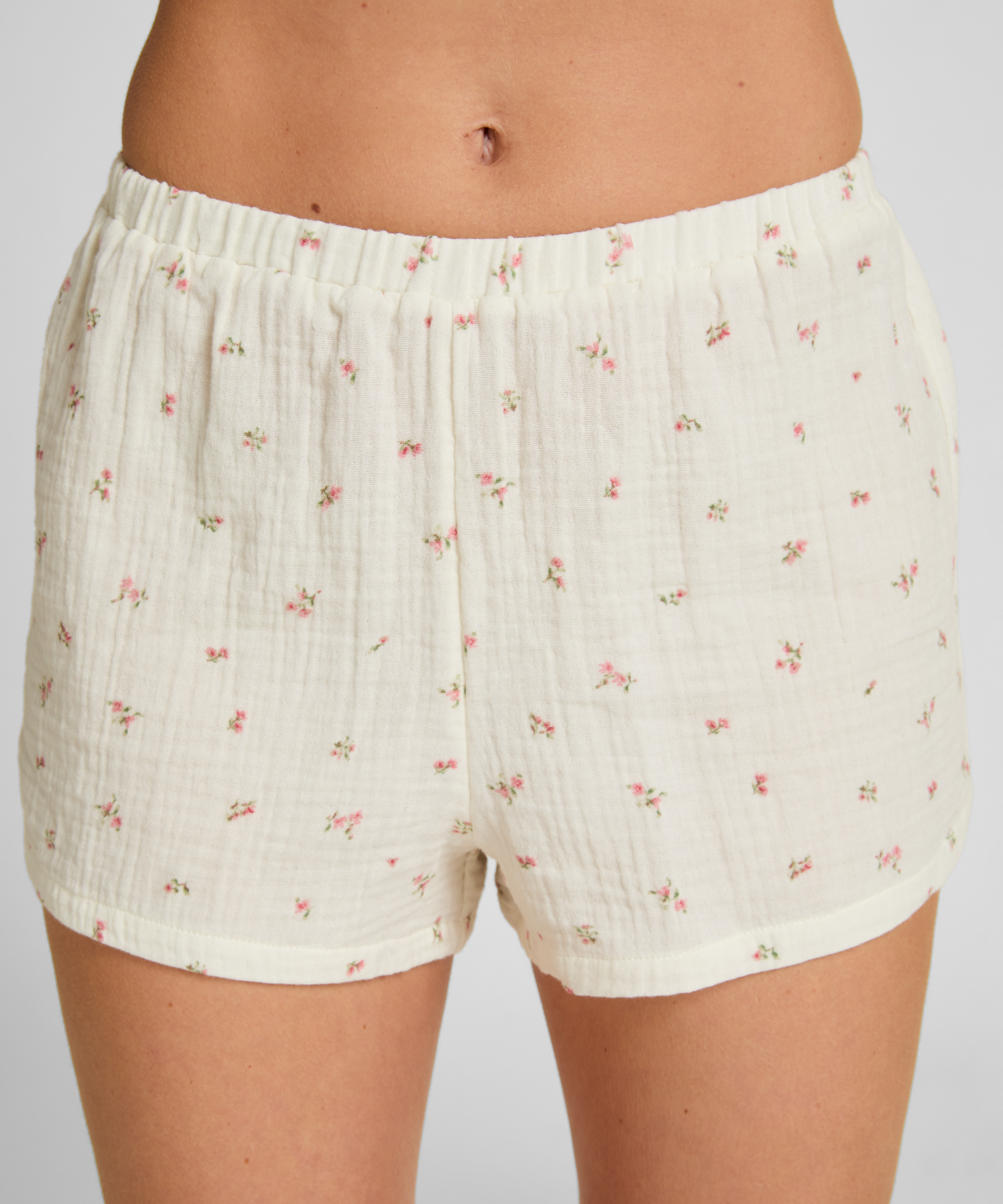 Muślinowe szorty, Biały, main