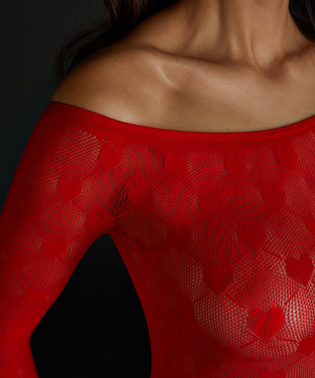 Kombinezon Private z sercem, Czerwony