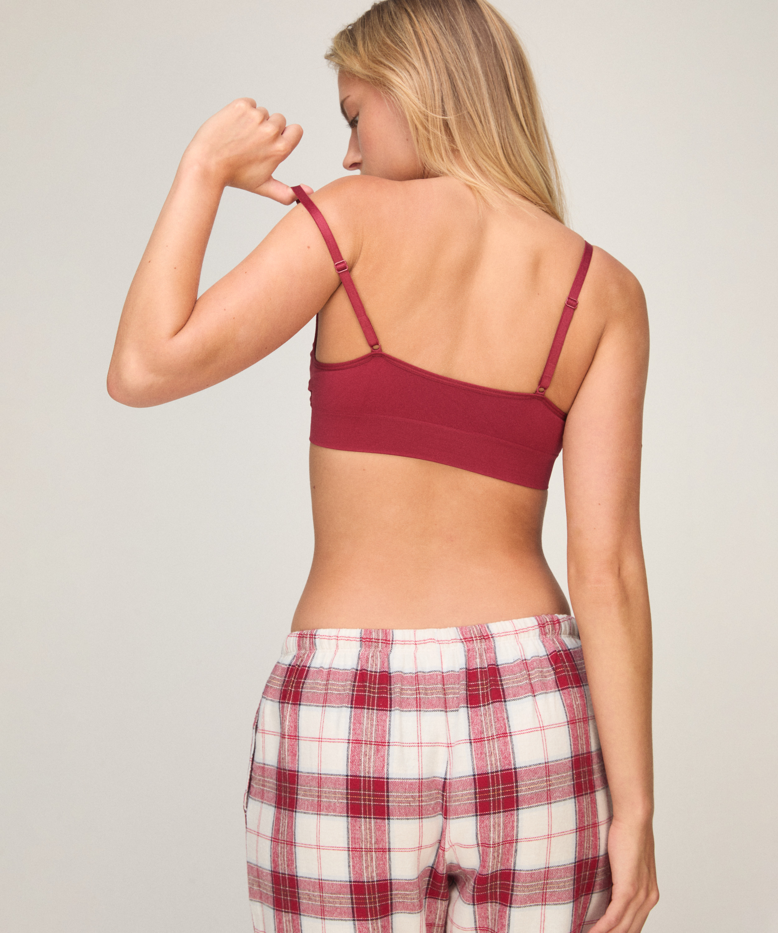 Tr&oacute;jkątny biustonosz bralette Dide, Czerwony, main