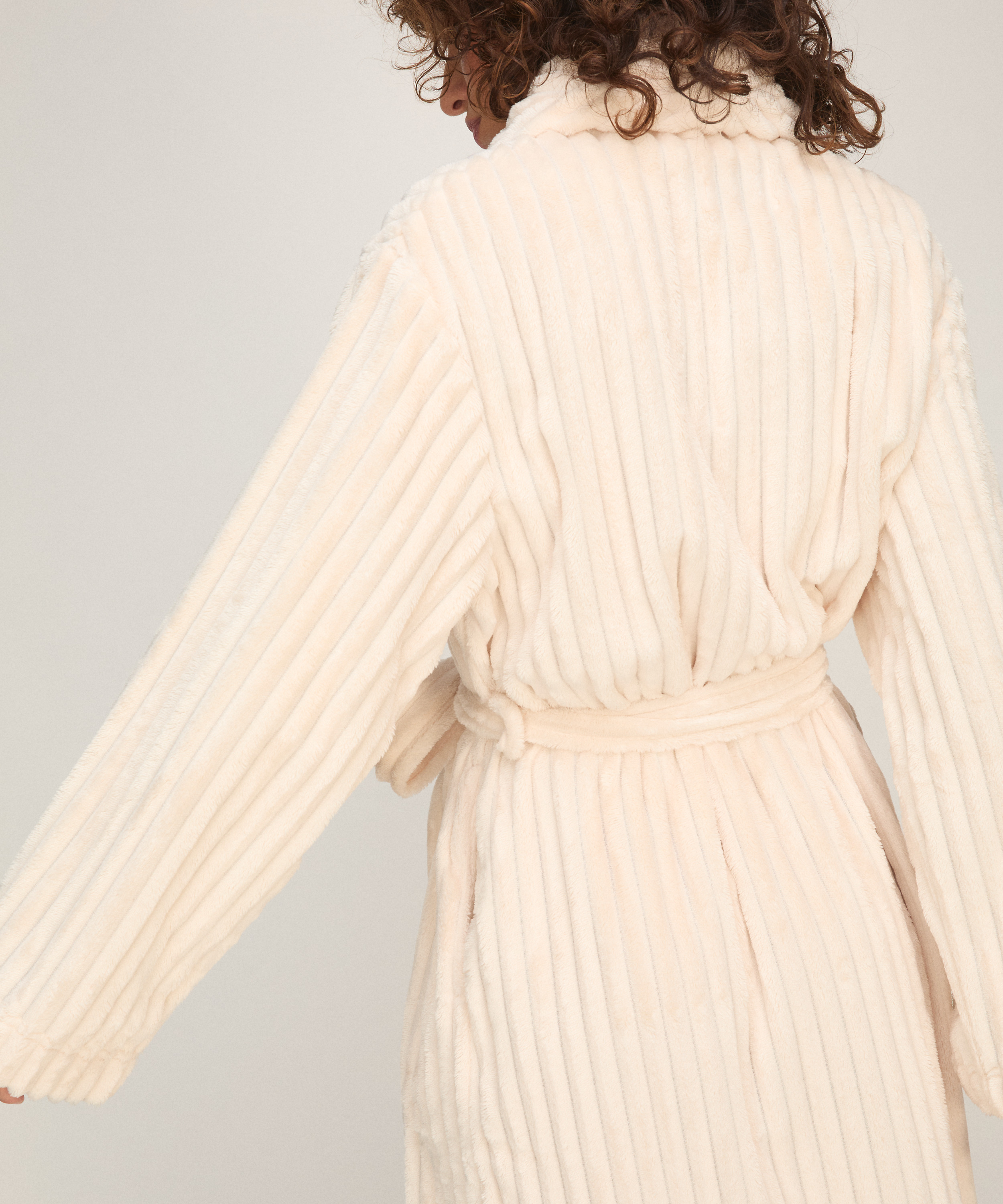 Szlafrok Jacqueared Fleece, Biały, main