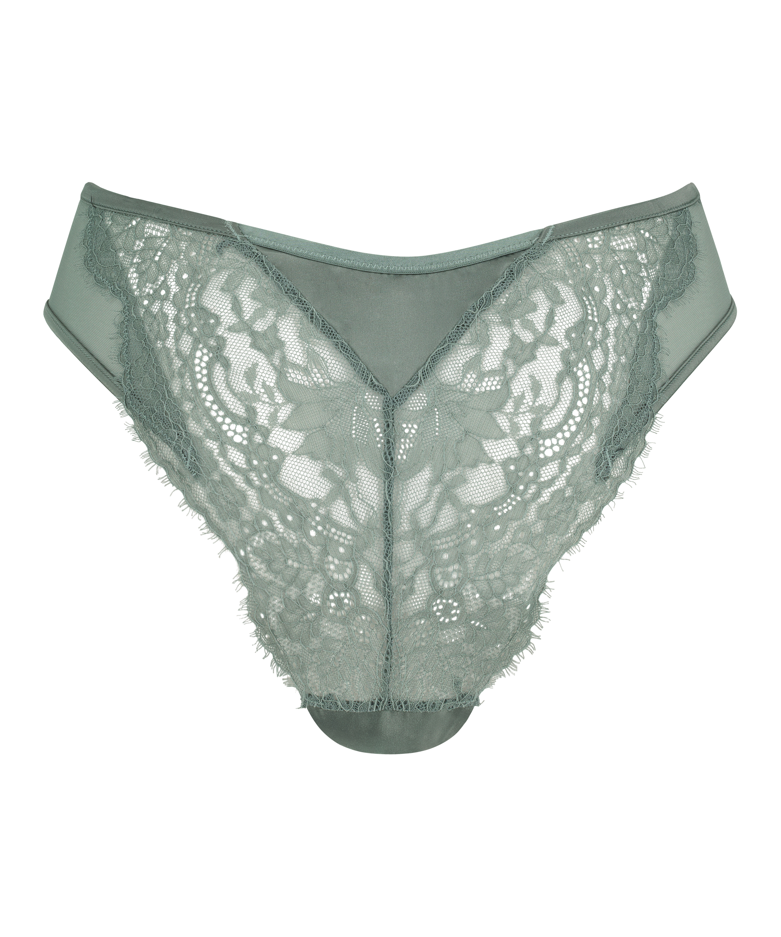 Majtki brazylijskie z wysokim wycięciem Nicole, Zielony, main