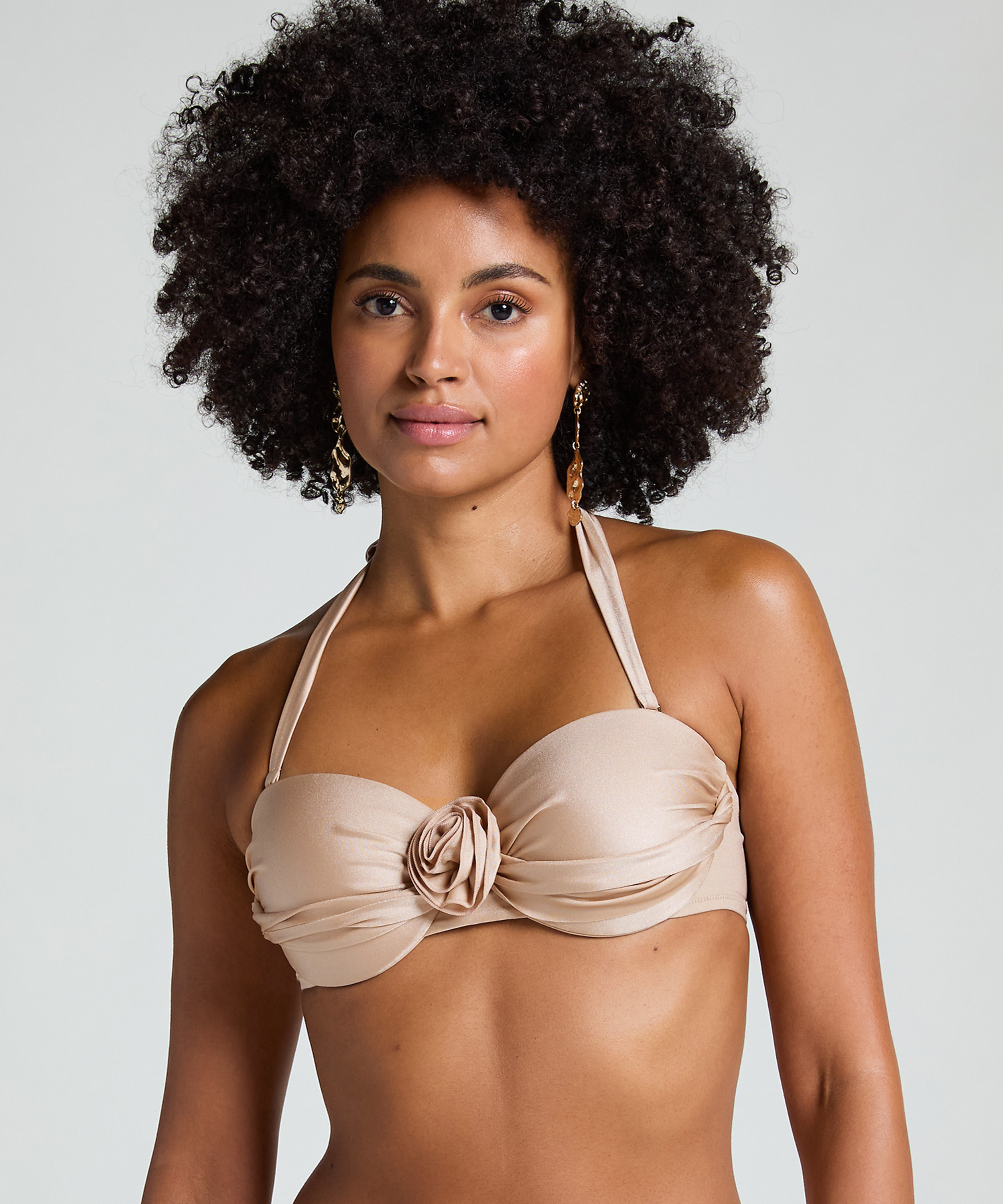 Top od bikini Lima Bandeau, Beżowy, main