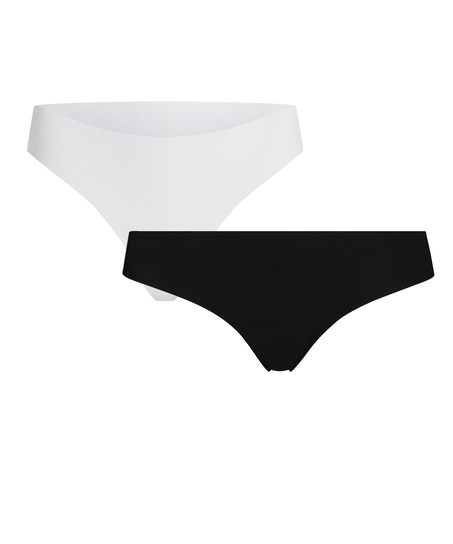 2-pak Stringi Invisible, Biały