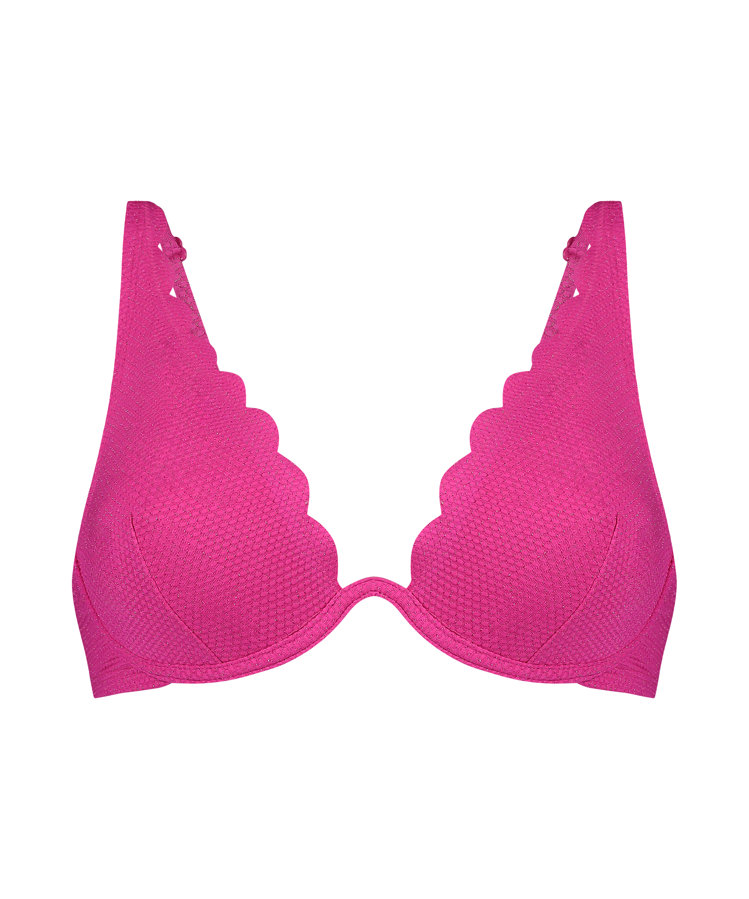 G&oacute;ra od bikini z lureksu w kształcie muszelki, R&oacute;żowy, main