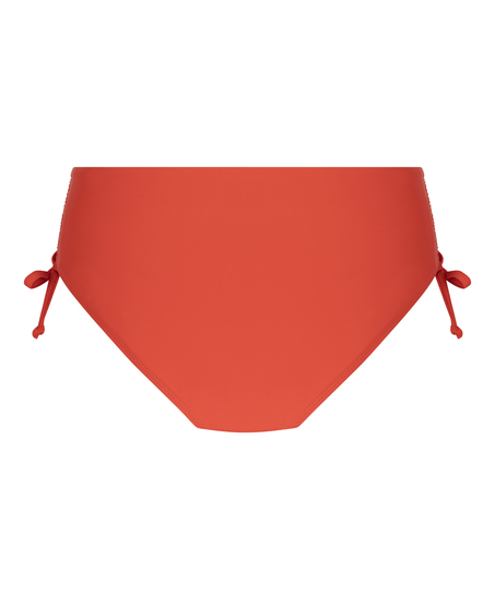 Midi Bikini Bottom Luxe, Czerwony
