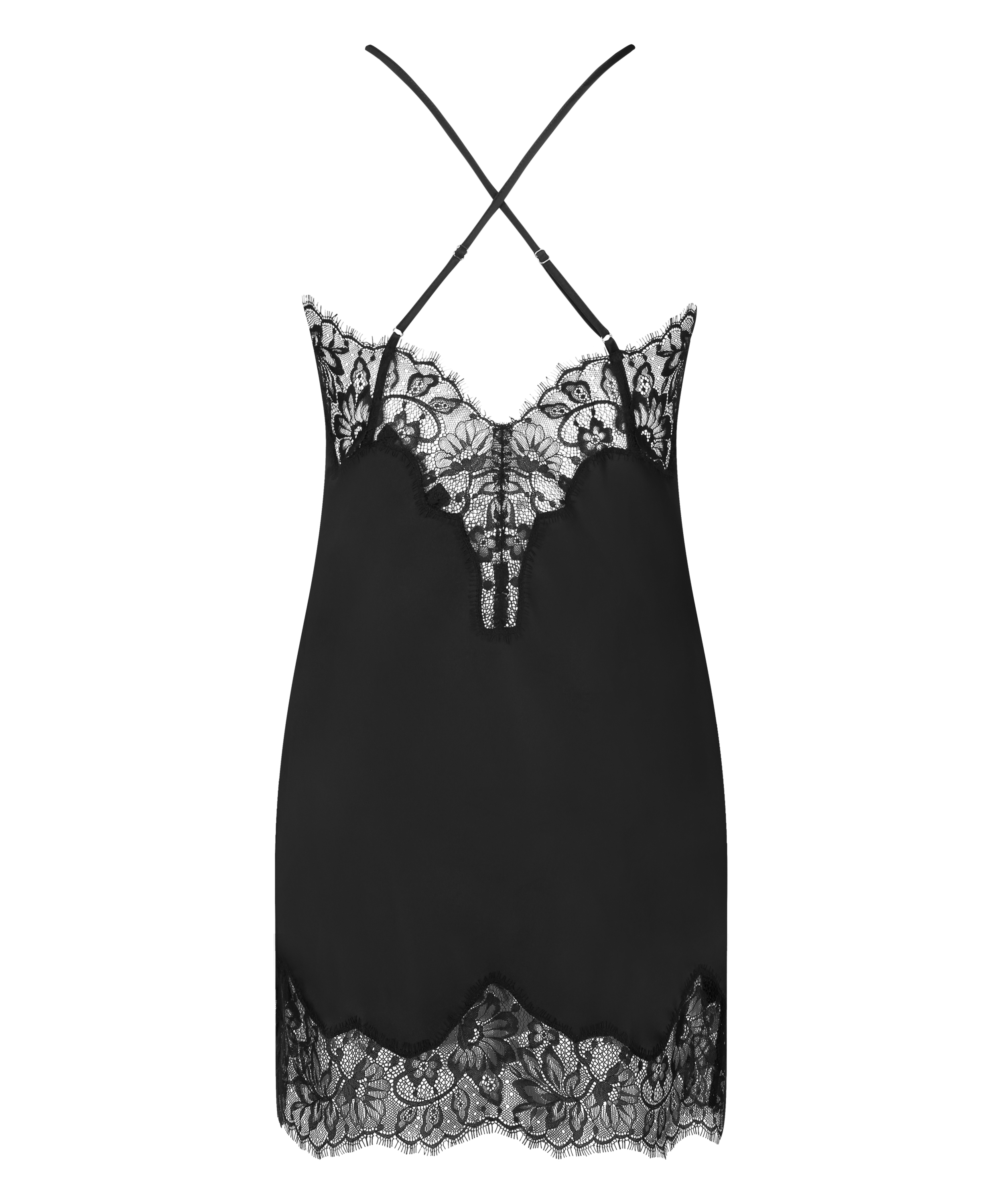 Koszulka nocna Valerie, Czarny, main