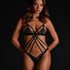 Body z odkrytym kroczem Elouise Private, Czarny