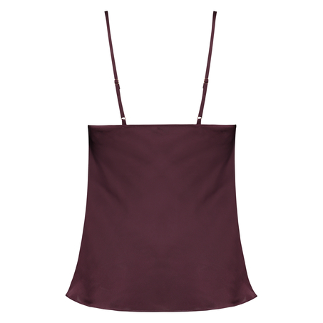 Satin Cami Top, Czerwony