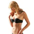 Stick on Bra One Piece, Czarny