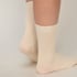 Cashmere Blend Ribbed Socks, Biały