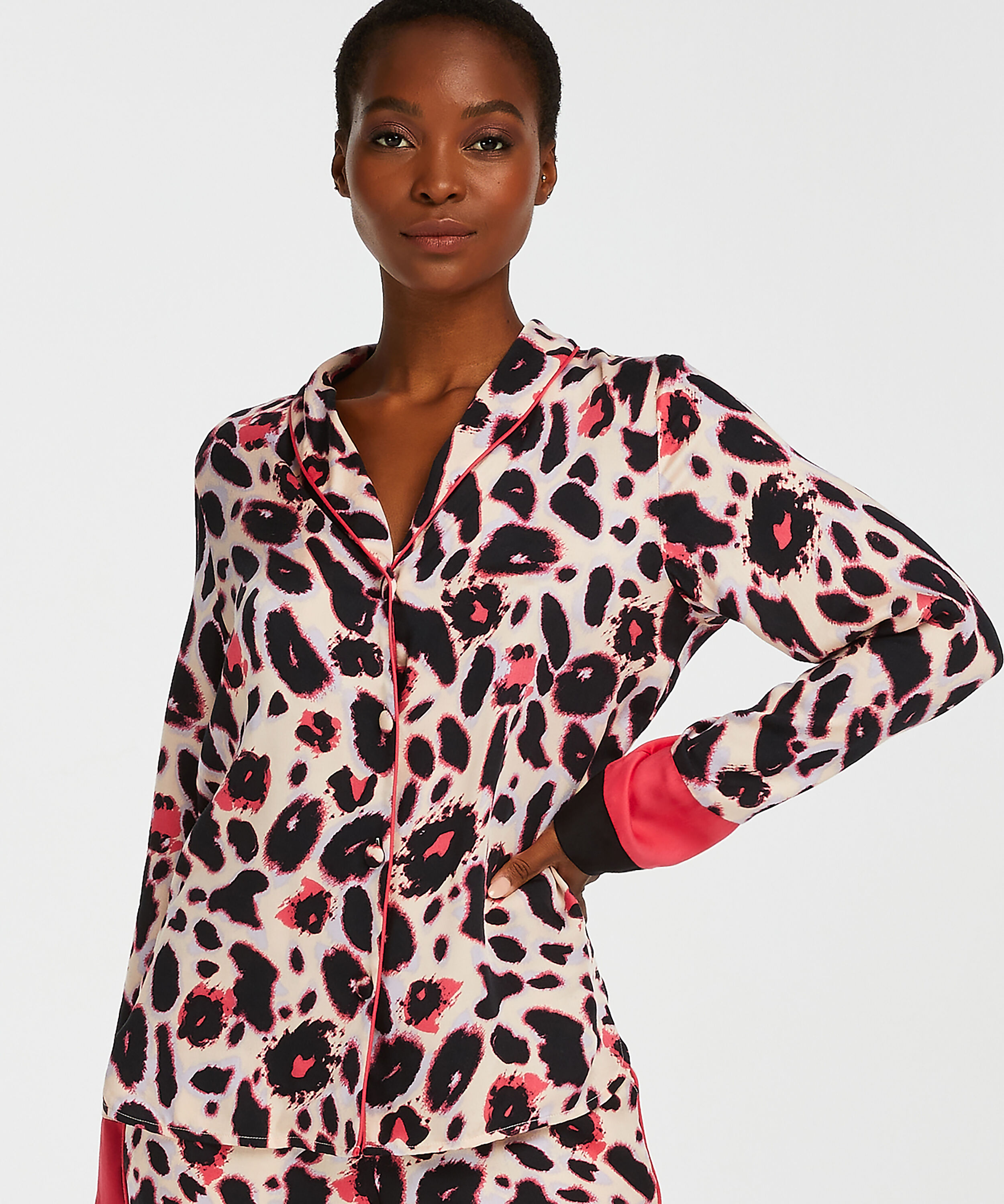 Duckie Long-sleeve Pyjama Jacket, R&oacute;żowy