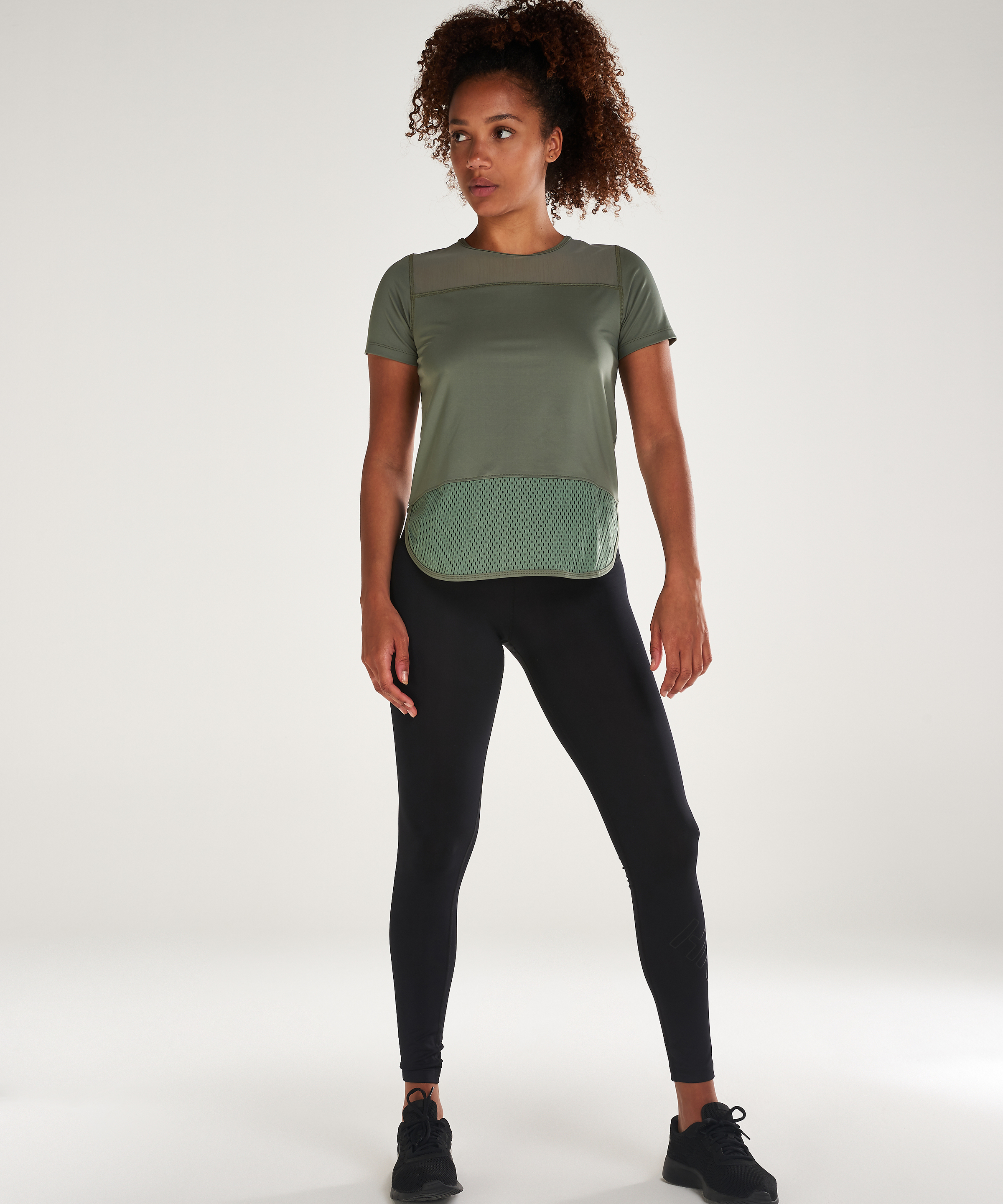 HKMX High waisted Sports Leggings, Czarny, main
