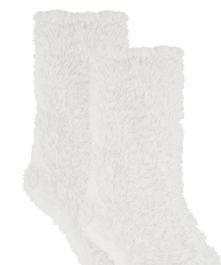 1 para skarpetki z dzianiny, Biały