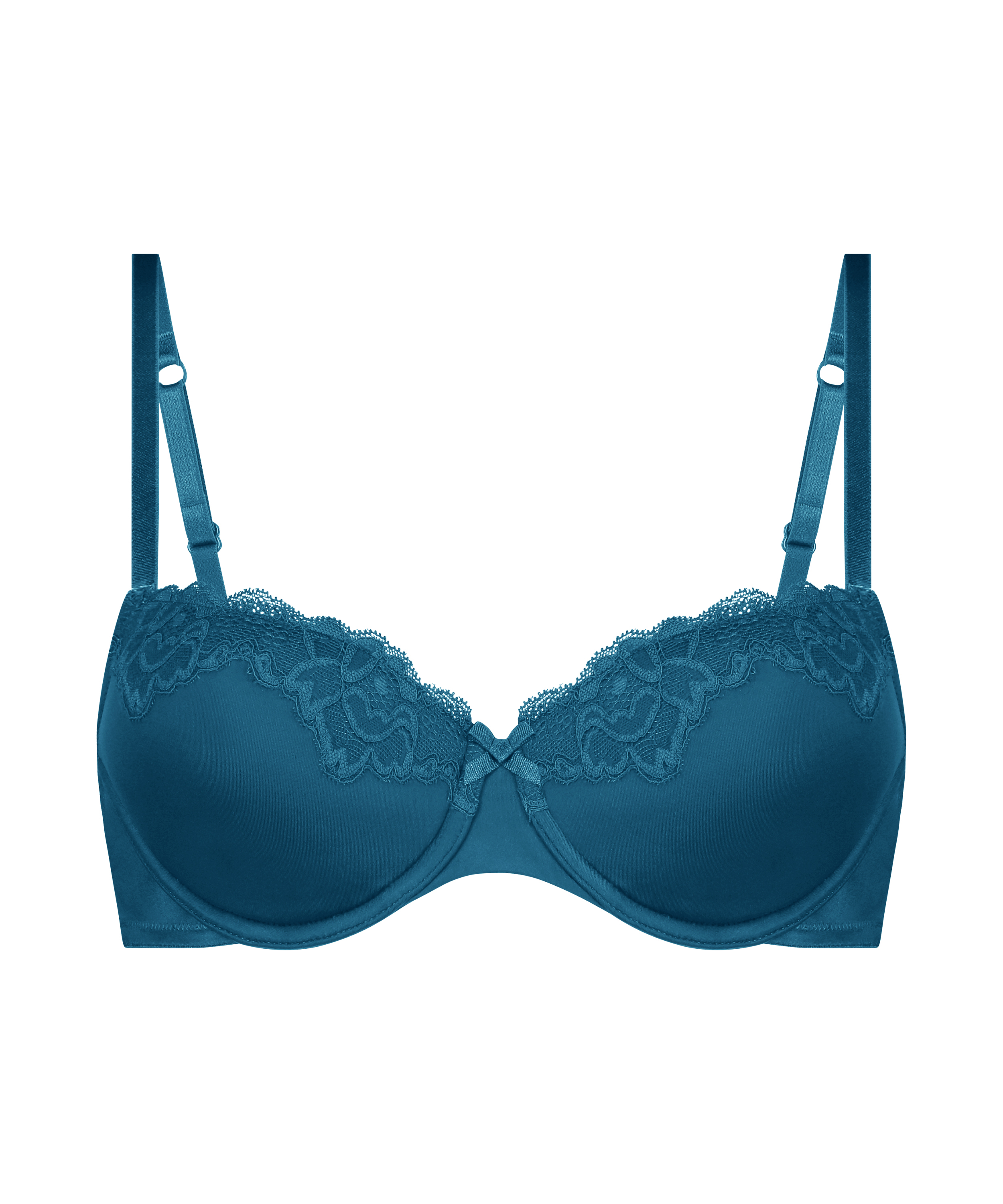 Biustonosz usztywniany z fiszbinami Lace & Shine, Niebieski, main