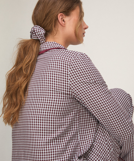 Pyjama Set Poplin Ruffle, Fioletowy