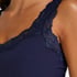 Rib lace cami top, Niebieski