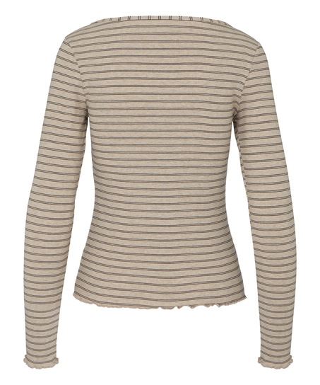 Boatneck Top, Beżowy