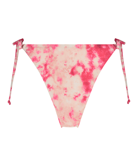 D&oacute;ł od bikini z wysokim wycięciem Tie Dye, R&oacute;żowy
