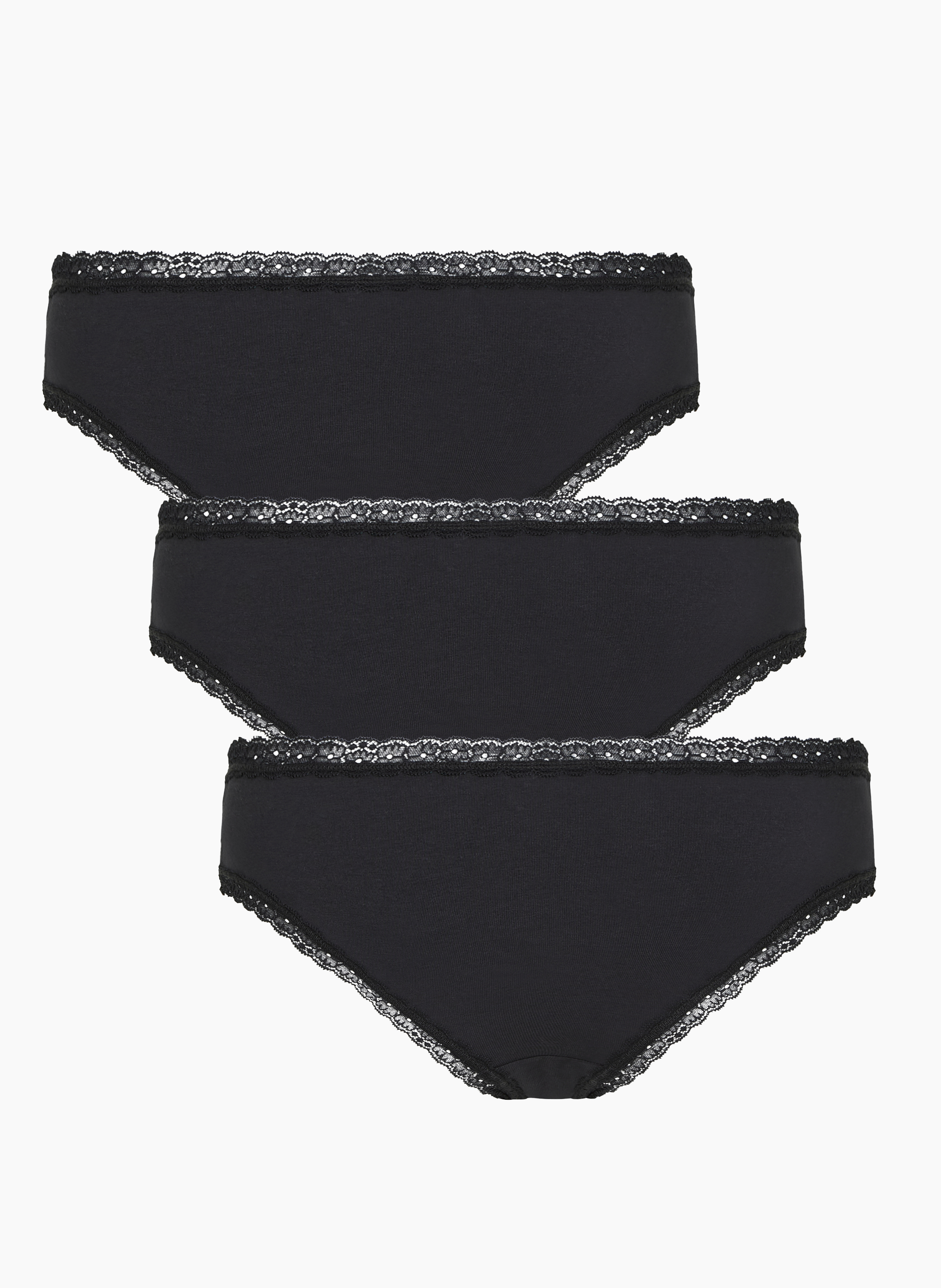 3 pary brazylian&oacute;w bawełnianych Georgia, Czarny, main