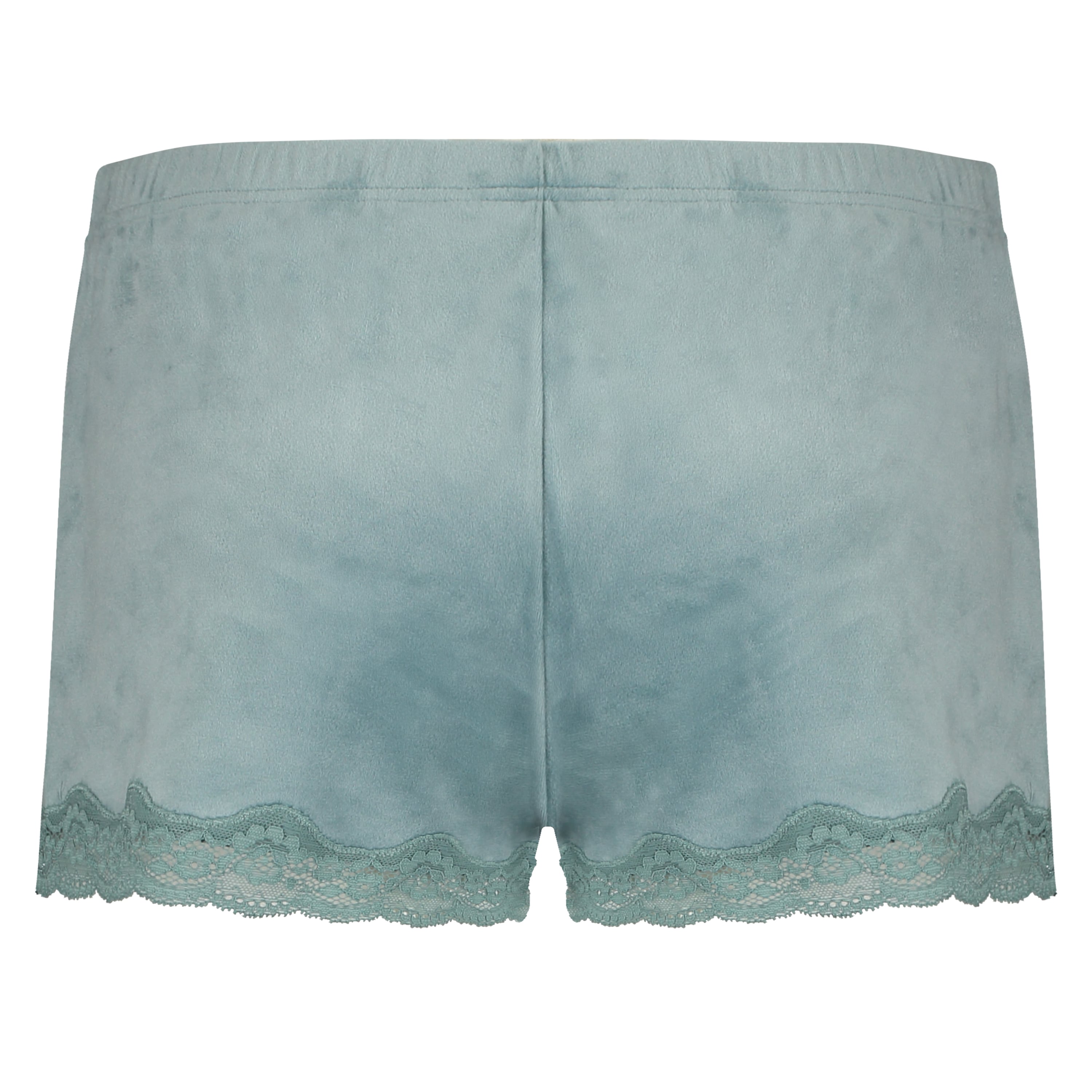 Szorty piżamowe Velours Scallop Lace, Zielony, main