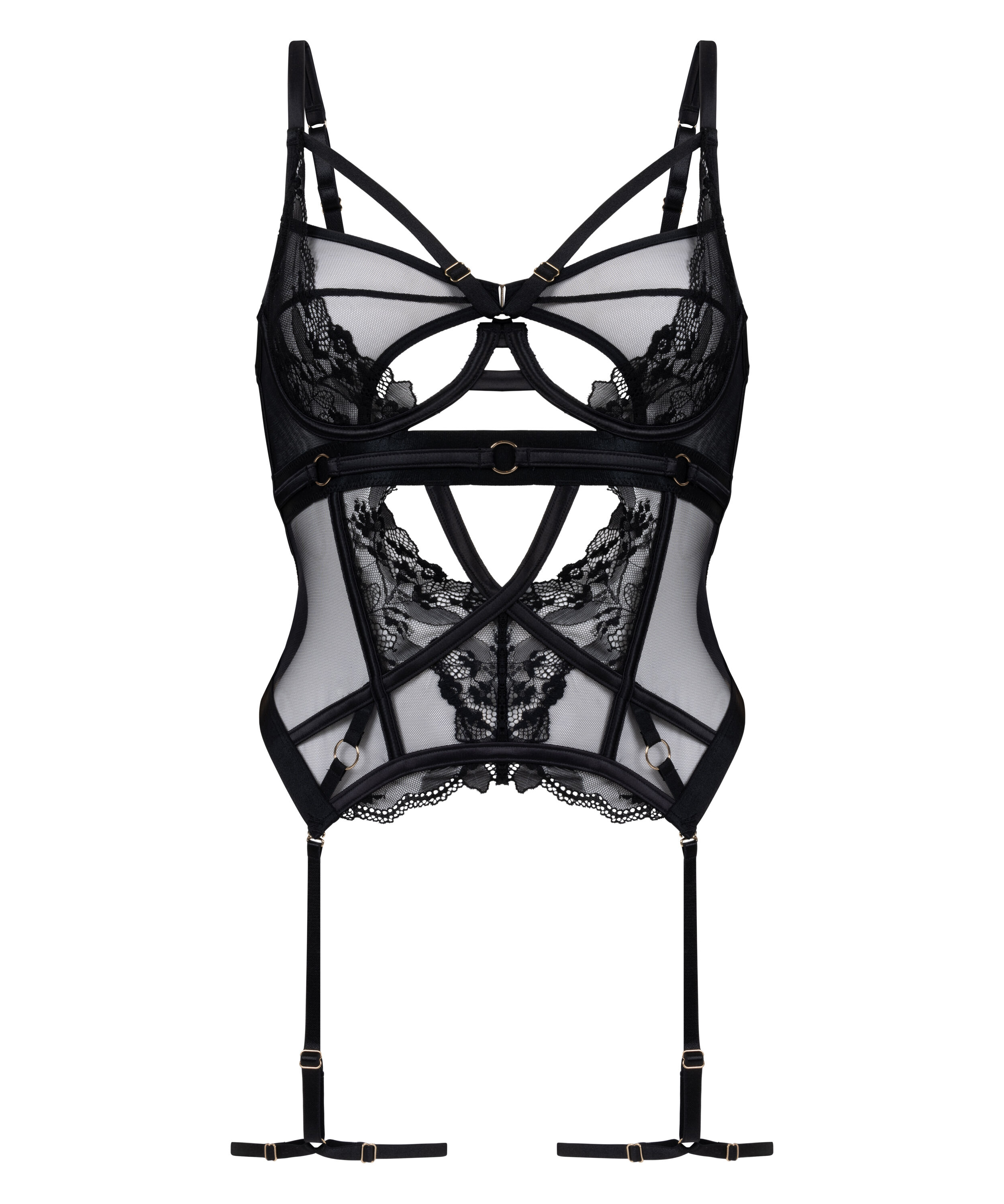 Biustonosz bustier Amari, Czarny