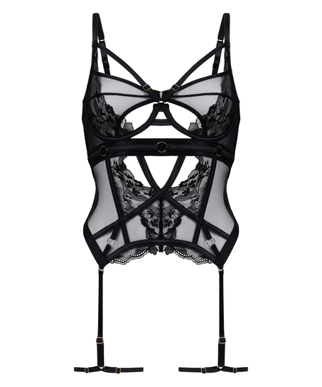 Biustonosz bustier Amari, Czarny