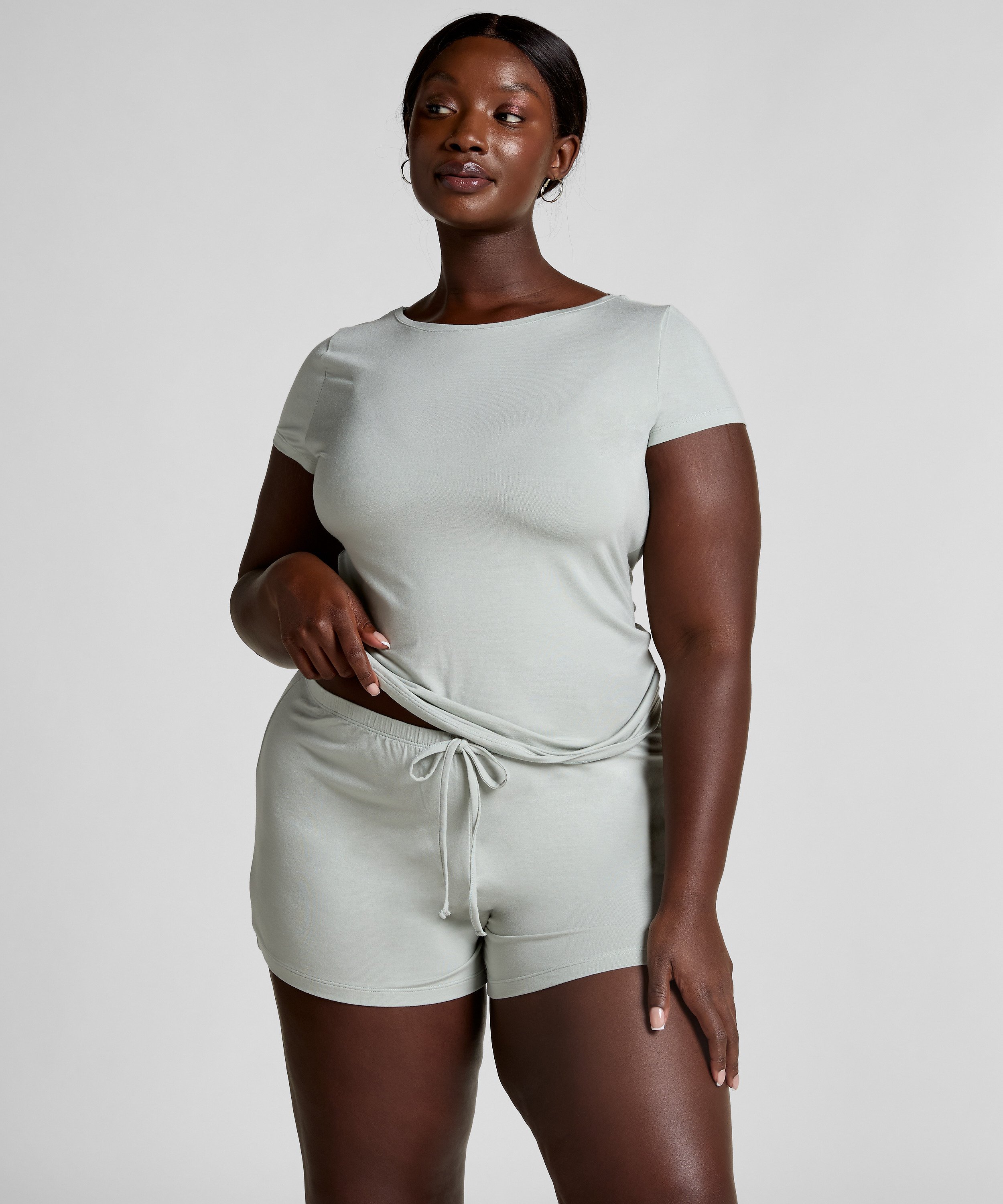 Dżersejowy zestaw piżamowy, Szary, main