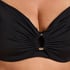Nieusztywniona g&oacute;ra od bikini z fiszbinami Luxe, Czarny