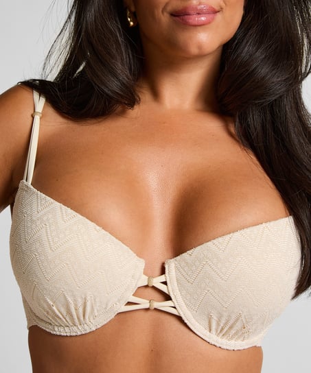 Crochet Bikini Top, Biały