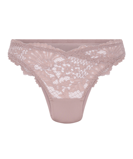 Majtki brazylijskie z wysokim wycięciem Essie, Fioletowy