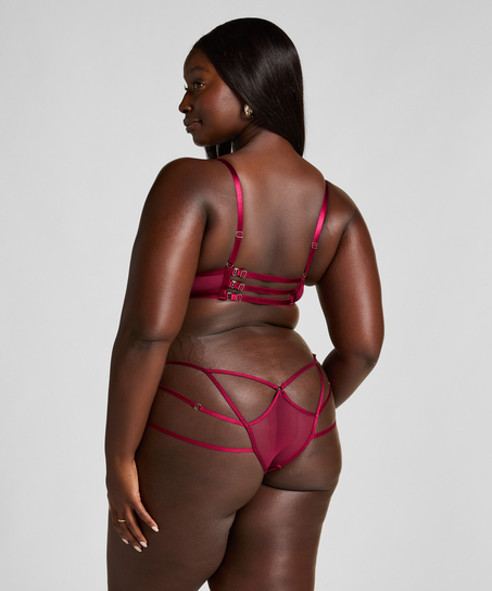 Brazyliany Scarlett z odkrytym kroczem, Czerwony