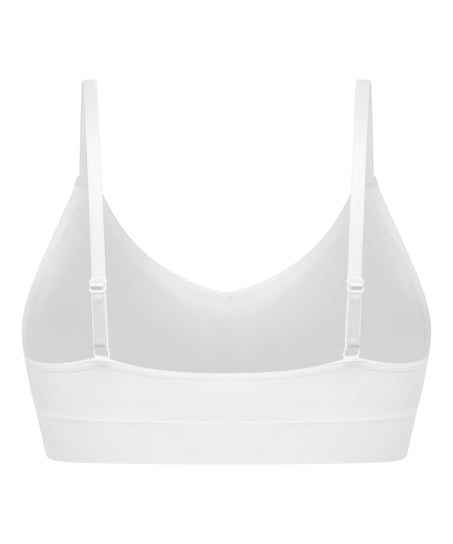 Tr&oacute;jkątny biustonosz bralette Dide, Biały