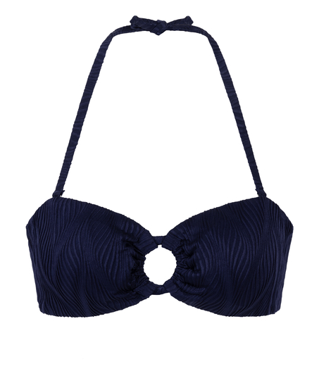 Top od bikini Cozumel Bandeau, Niebieski