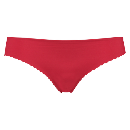 Thong invisible scalloped, Czerwony