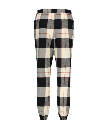 Twill Check pyjama bottoms, Czarny