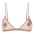 Biustonosz bralette z odsłoniętymi sutkami, Brązowy